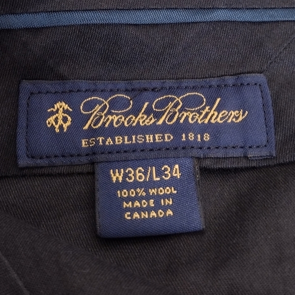 Brook Brothers Loro Piana 100% Wool Trouser Dress Pants Size W36/L34 - Picture 13 of 14